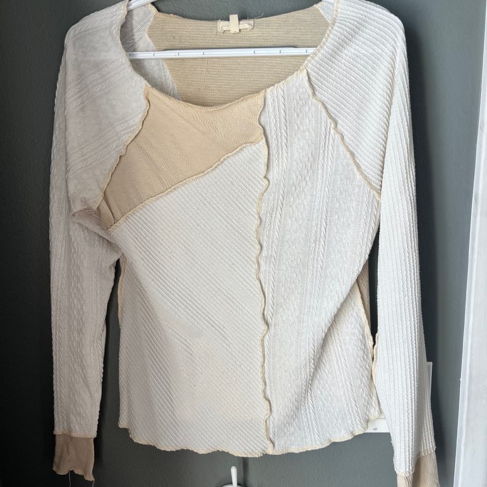 Unique Patchwork Long Sleeve Top